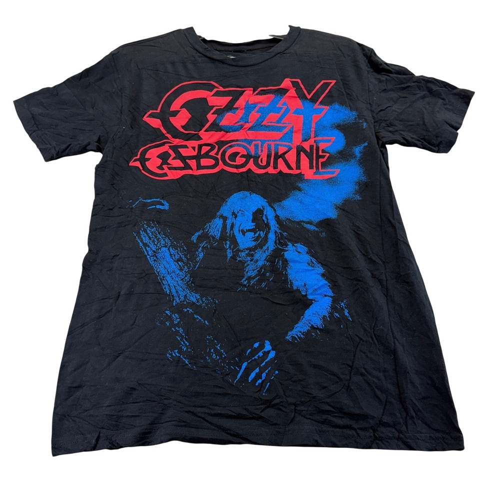 Ozzy Osbourne T-Shirt Mens SM Black Vintage Graphic Rock Band Short Sleeve Tee